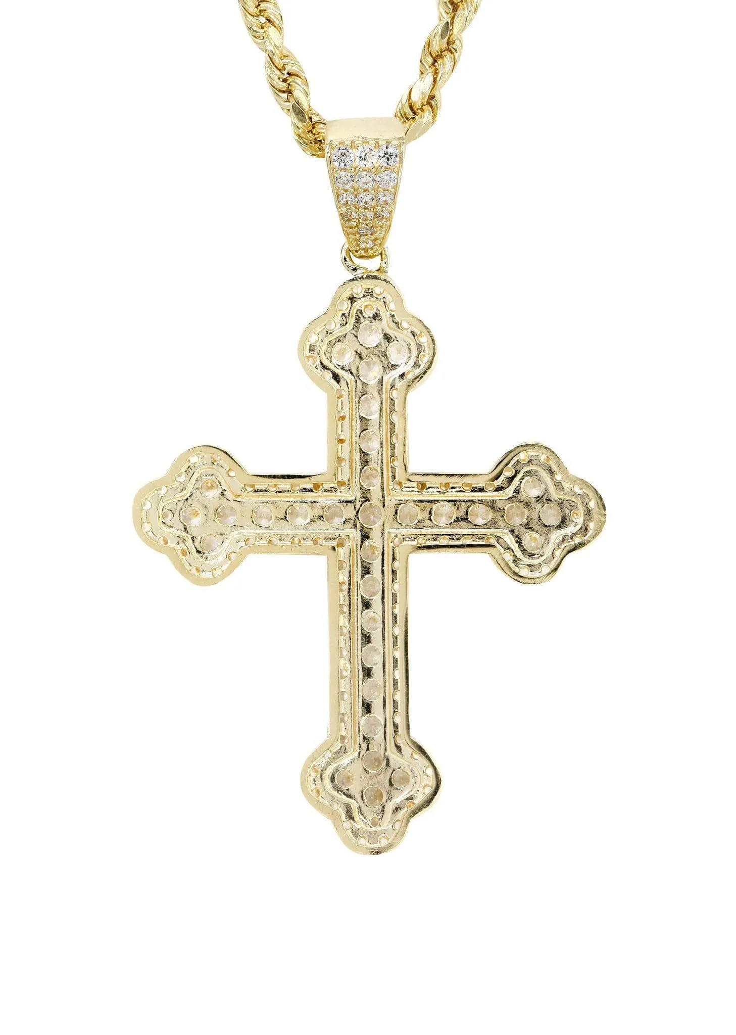 10K Yellow Gold Cross Necklace | Appx. 12.4 Grams