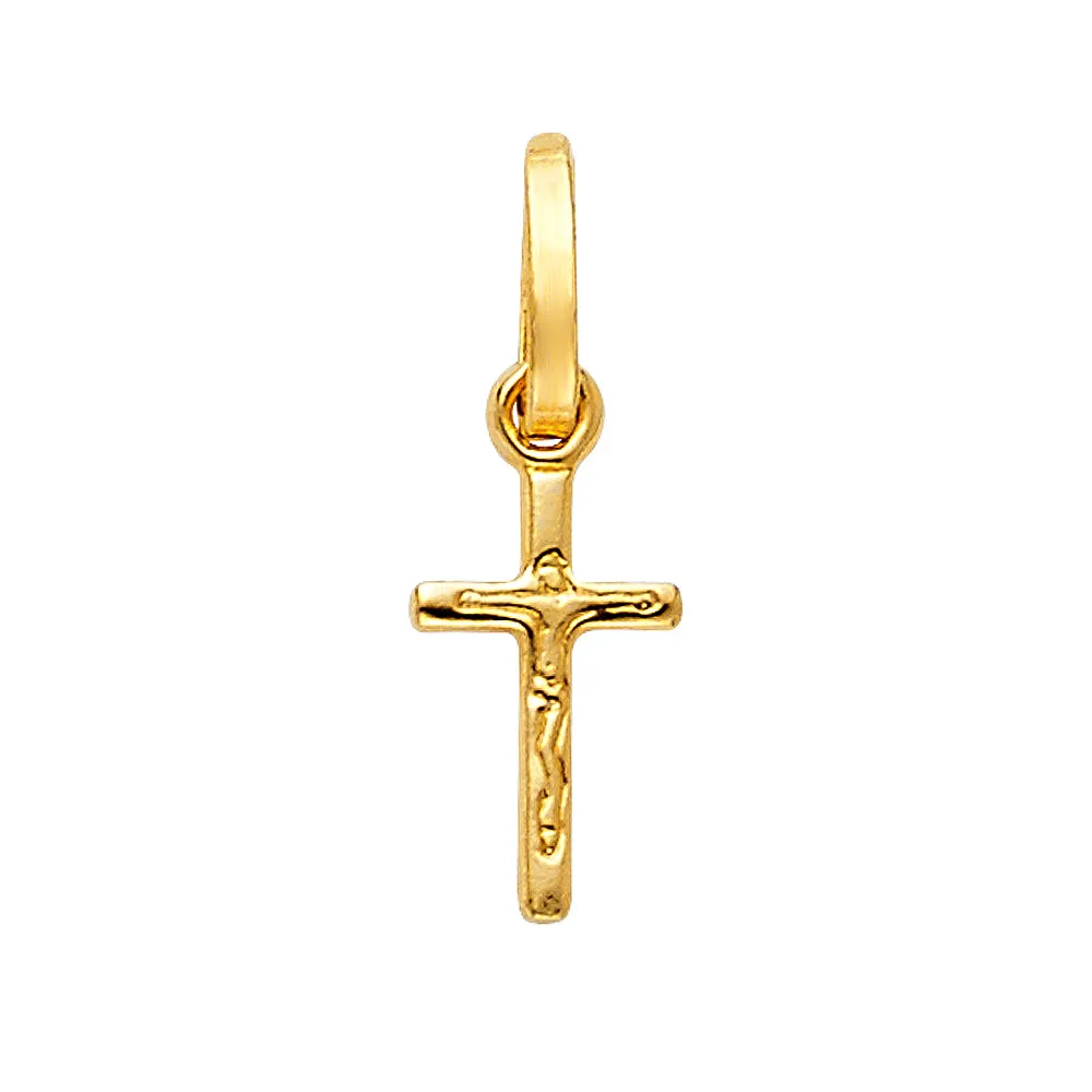 14K CRUCIFIX DESIGN TINY CROSS