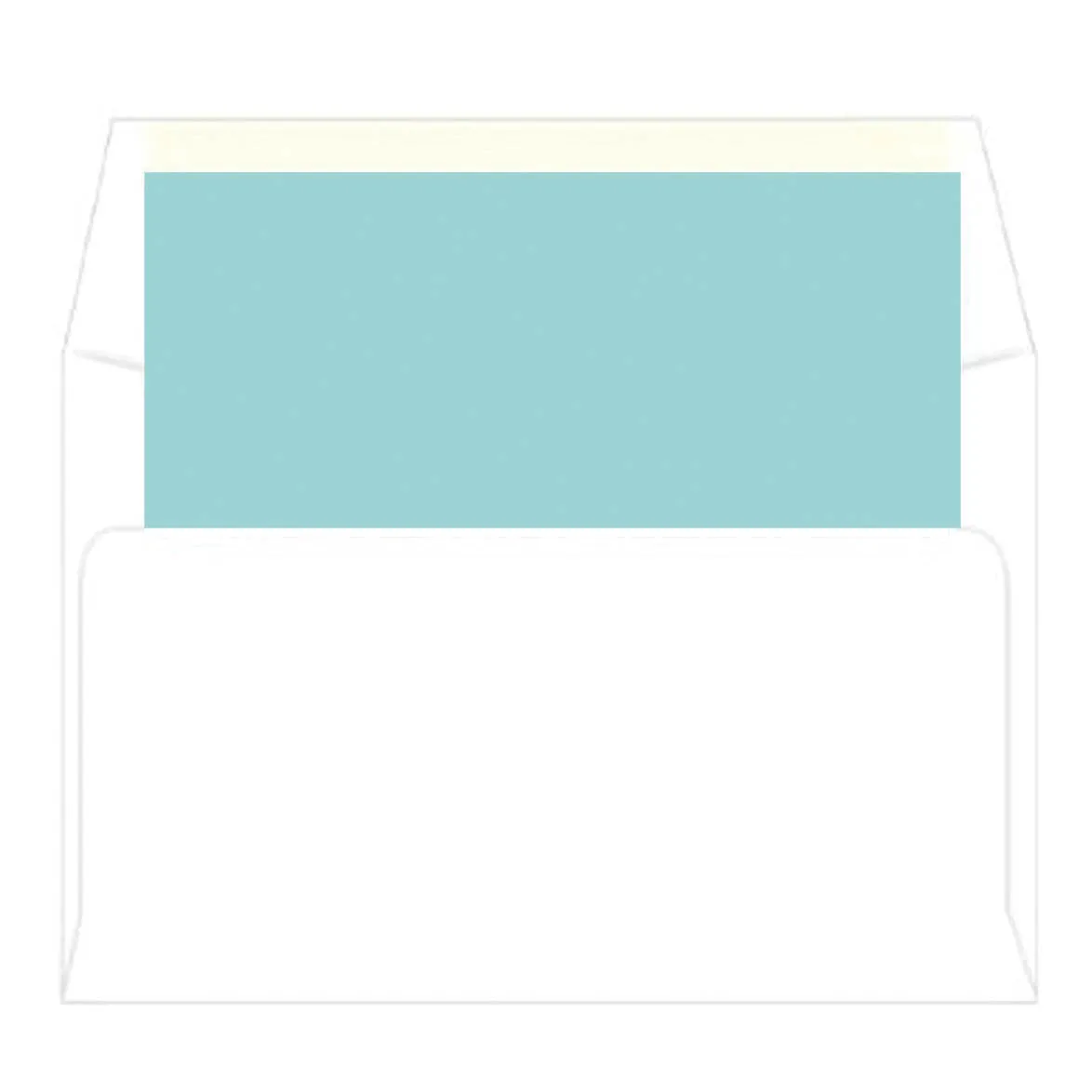 Aqua   Green Greek Key Border A2 Birth Announcement Card