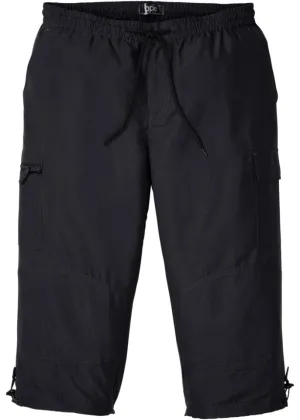 Comfortable regular fit microfiber trousers Bpc Bonprix Collection, black