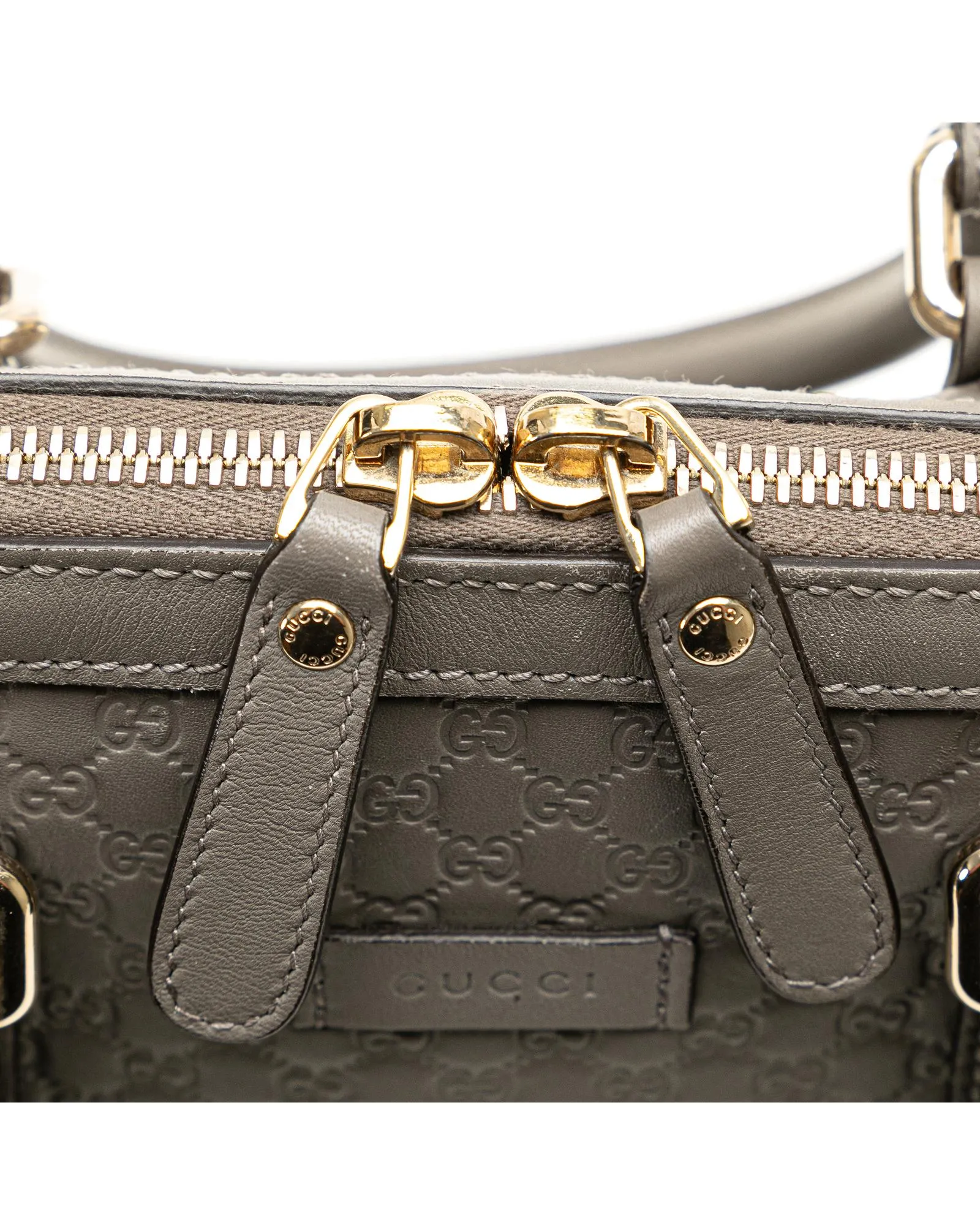 Embossed Leather Mini Dome Satchel with Detachable Strap and Top Zip Closure