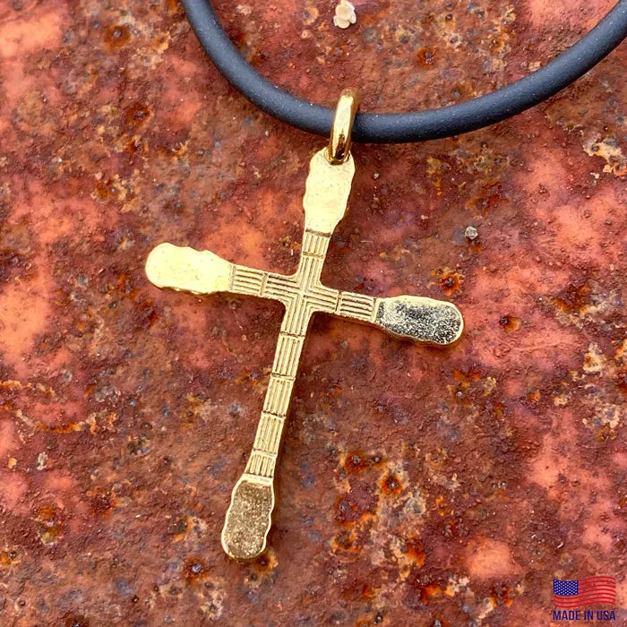 Guitar Neck Cross Gold