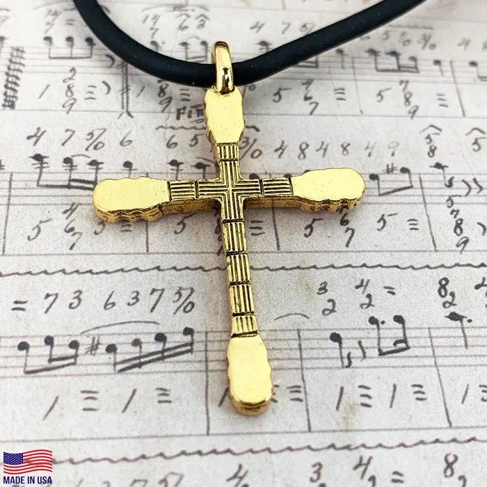 Guitar Neck Cross Gold