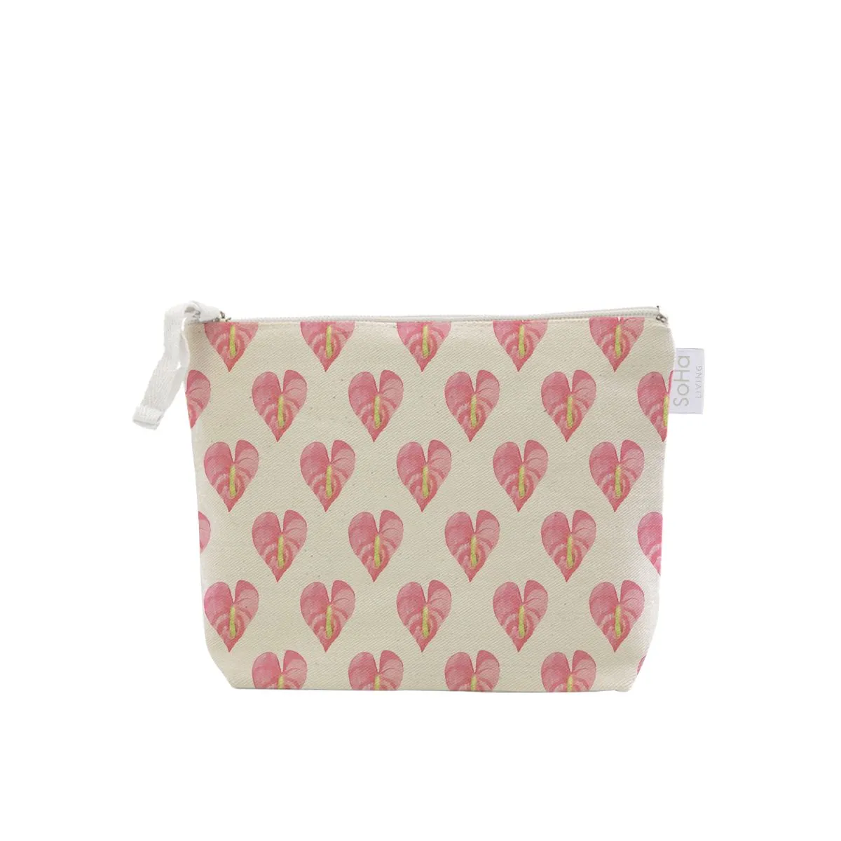 Heart Antherium Cosmetic Bag, Small