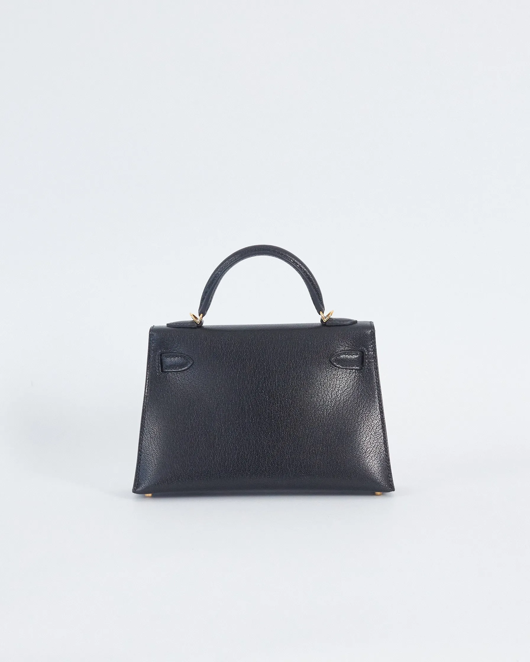 Hermès mini 'kelly' bag with gold hardware, black