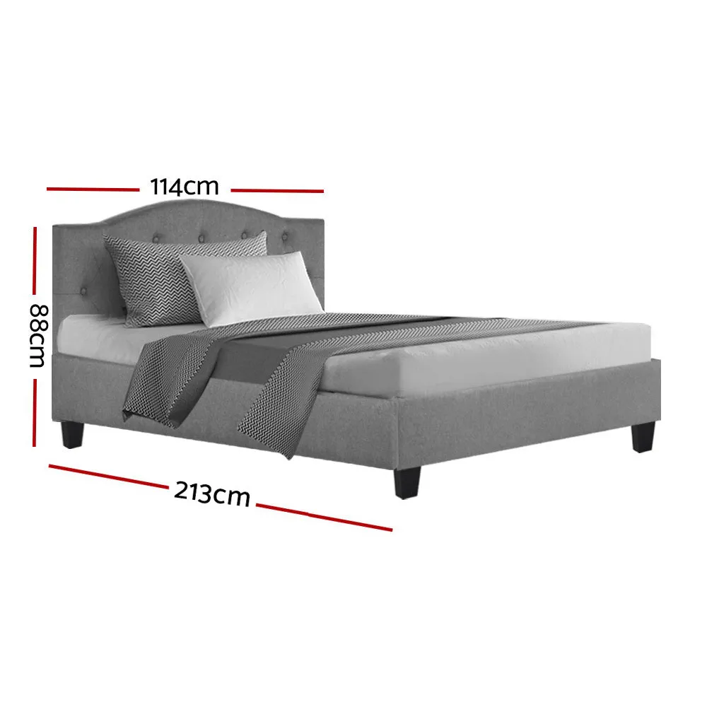 Jervis King Single Bed Frame Grey