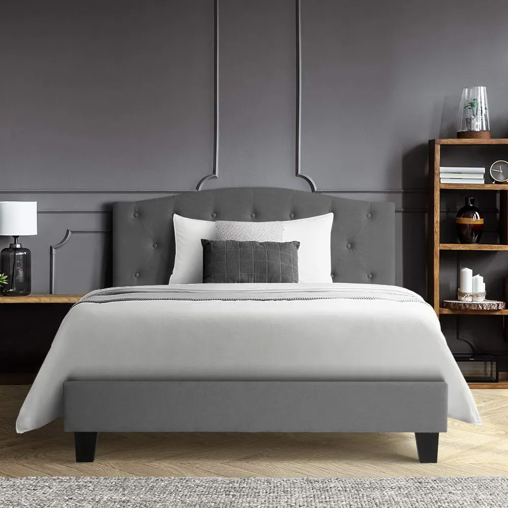 Jervis King Single Bed Frame Grey