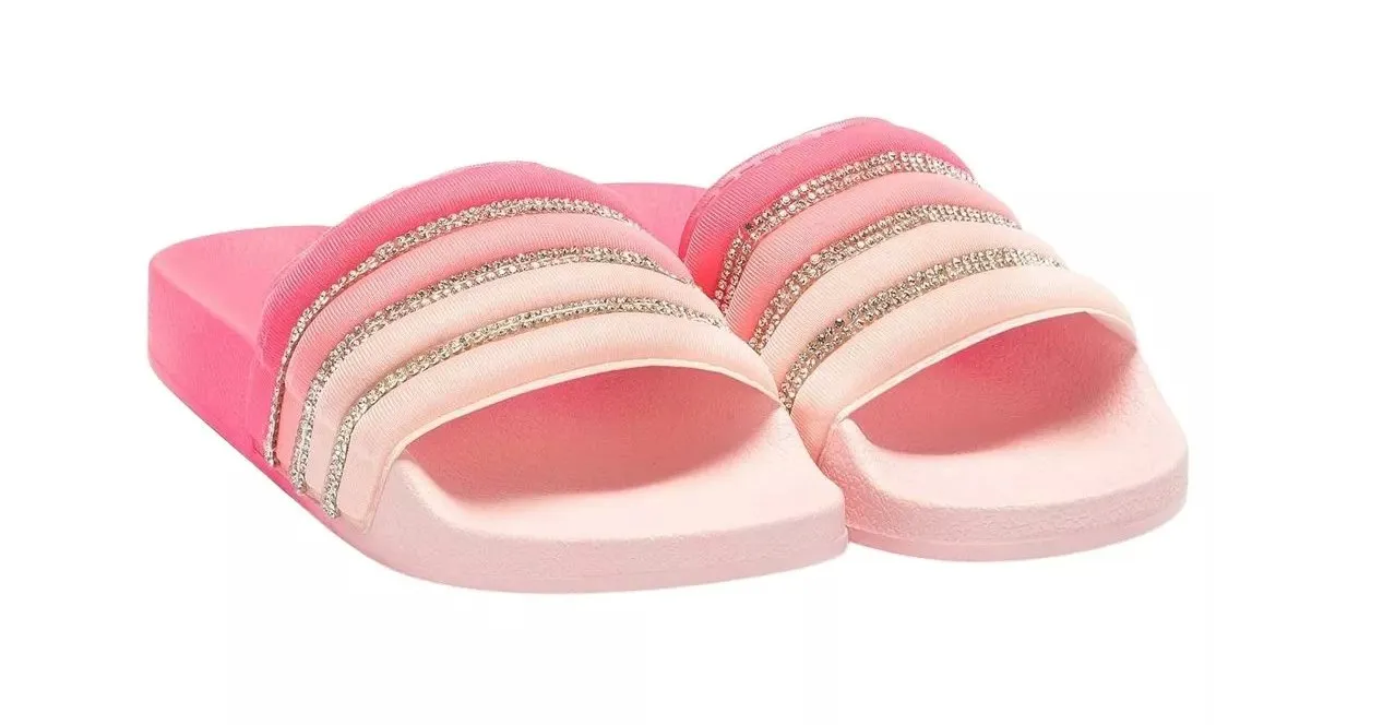 Lelli Kelly Girls Rachel Diamonte Pink Slide Sandals