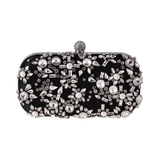 Luxy Moon Beaded Evening Bag Diamond Wedding Banquet Clutches