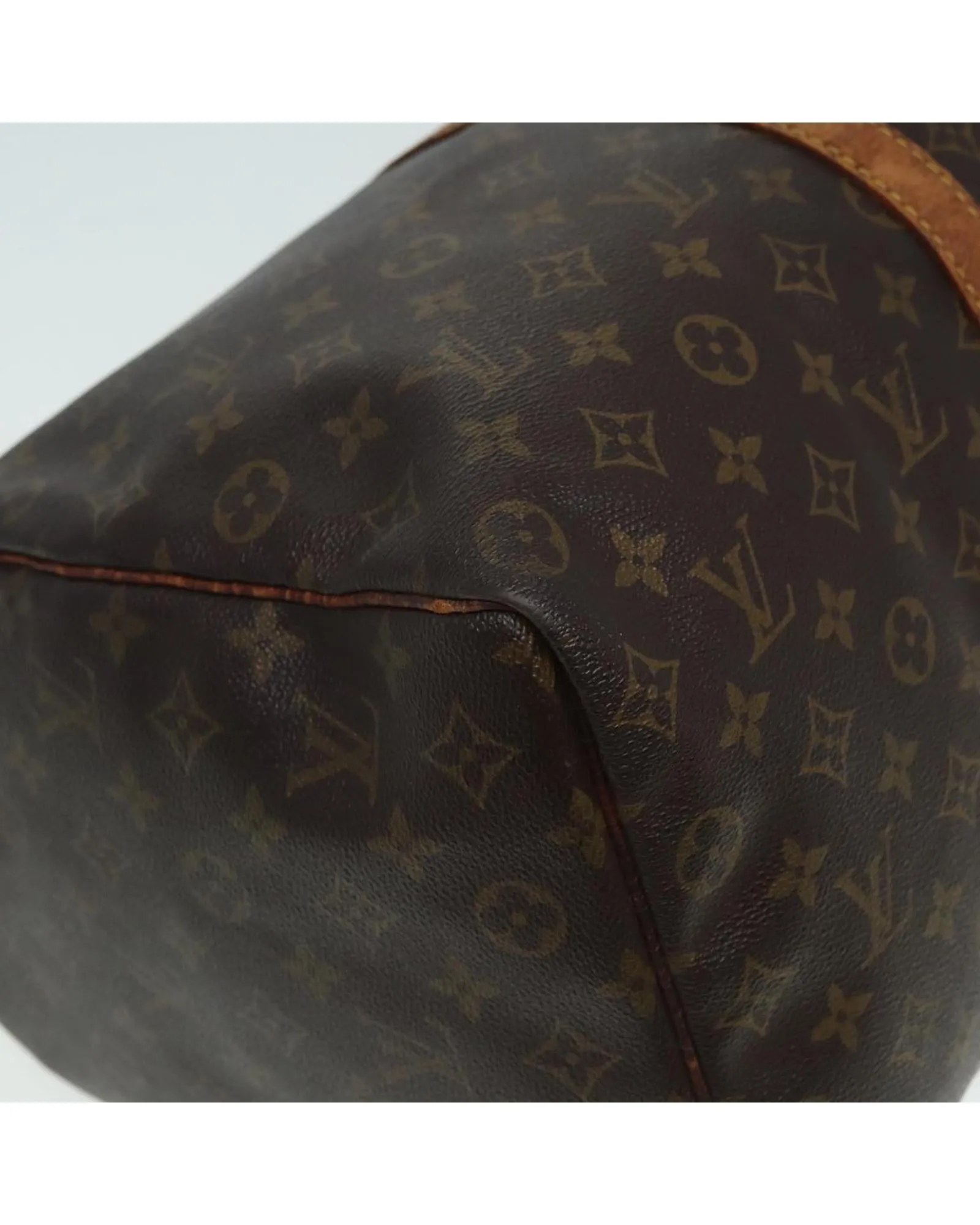 Monogram Canvas Keepall 50 Boston Bag with Name Tag