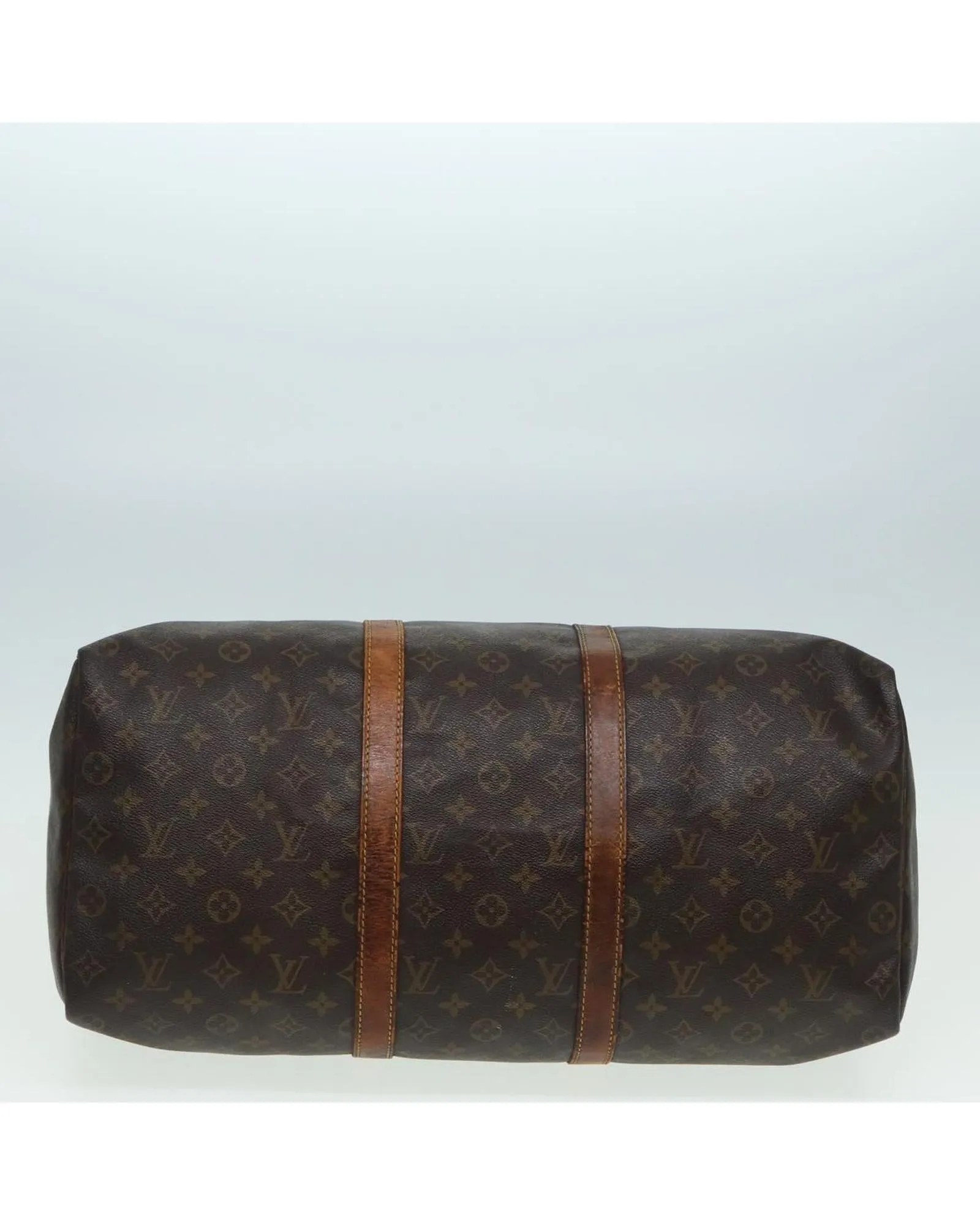 Monogram Canvas Keepall 50 Boston Bag with Name Tag
