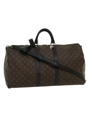 Monogram Macassar Keepall Bandouliere 55 Auth 30568A