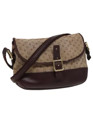 Monogram Mini Canvas Shoulder Bag with Adjustable Strap