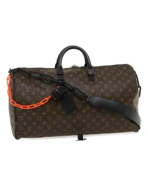 Monogram Virgil Abloh Keepall Band 50 Boston Bag