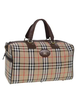 Nova Check Canvas Boston Bag with Key Accessory