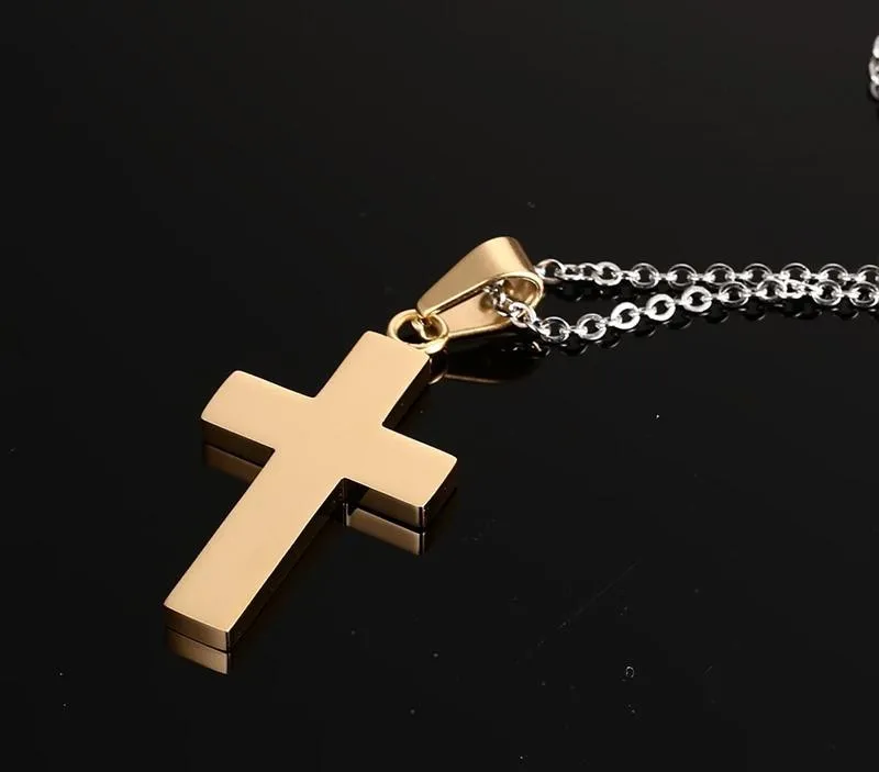 Onyx Black Cross Necklace