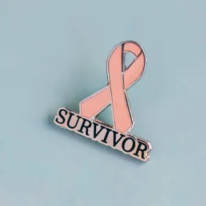 Peach Survivor Awareness Ribbon Pin