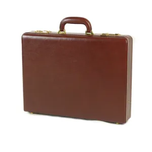 Quindici Leather Attaché Case - Cognac