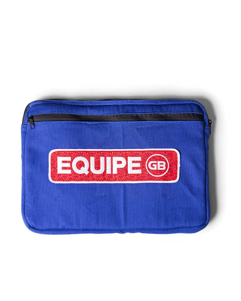 Repurposed Large Laptop Sleeve - Blue